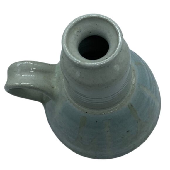 Vtg Nels Linde Signed Vessel Pottery Unique Blue Gray Glaze Artisan 6" - Picture 2 of 5